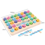 Wooden magnetic fishing toy, baby concentration training game